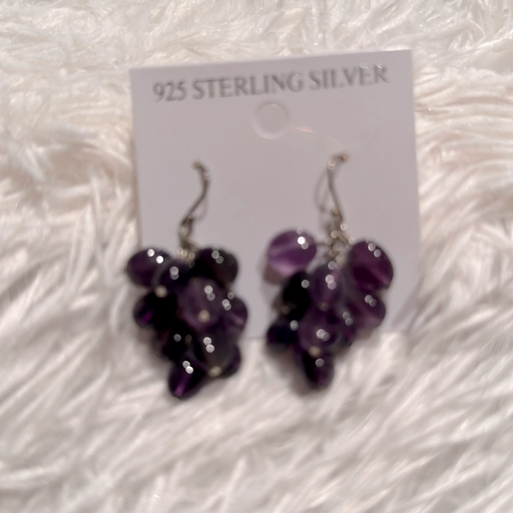 Purple Dangling Earrings